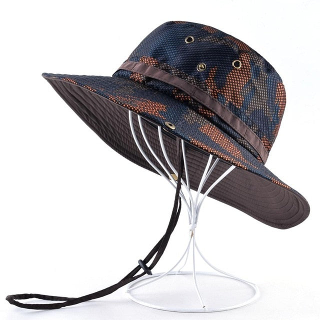 Men with Wide Brim Sun Fishing Bucket Hat  Mens sun hats, Hats for men,  Fishing bucket hat