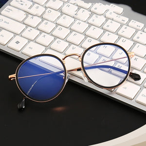 Anti Blue Light Goggle Blocking Glasses Round Alloy For Computer Protection Women Men Vintage Retro Classic Sun Glasses