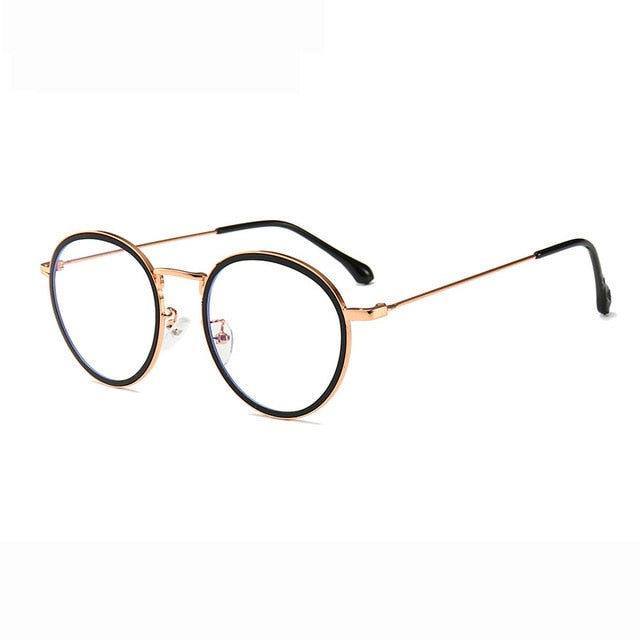 Anti Blue Light Goggle Blocking Glasses Round Alloy For Computer Protection Women Men Vintage Retro Classic Sun Glasses