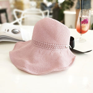Woman's Sun Hats Female Bowknot Visor Caps Hand Made Raffia Straw Summer Cap Casual Shade Hat Empty Top Hat girls Beach hat