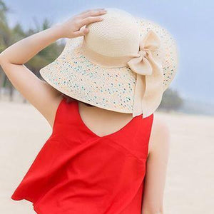 BINGYUANHAOXUAN Brand Large Brim Floppy Floppy Hat Sun Hat Beach Women Hat Foldable Summer UV Protect Travel Casual Hat Female