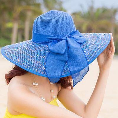 BINGYUANHAOXUAN Brand Large Brim Floppy Floppy Hat Sun Hat Beach Women Hat Foldable Summer UV Protect Travel Casual Hat Female