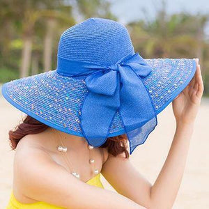 BINGYUANHAOXUAN Brand Large Brim Floppy Floppy Hat Sun Hat Beach Women Hat Foldable Summer UV Protect Travel Casual Hat Female