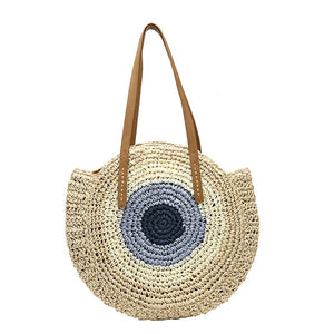 2020 Round Straw Bags Women Summer Rattan Bag Handmade Woven Beach Cross Body Bag Circle Bohemia Handbag Bali bolso paja