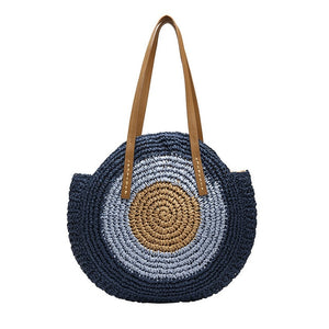 2020 Round Straw Bags Women Summer Rattan Bag Handmade Woven Beach Cross Body Bag Circle Bohemia Handbag Bali bolso paja