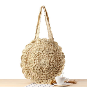 2020 Round Straw Bags Women Summer Rattan Bag Handmade Woven Beach Cross Body Bag Circle Bohemia Handbag Bali bolso paja
