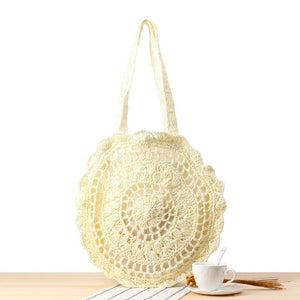 2020 Round Straw Bags Women Summer Rattan Bag Handmade Woven Beach Cross Body Bag Circle Bohemia Handbag Bali bolso paja