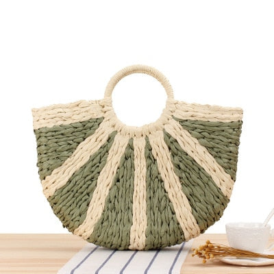 2020 Round Straw Bags Women Summer Rattan Bag Handmade Woven Beach Cross Body Bag Circle Bohemia Handbag Bali bolso paja