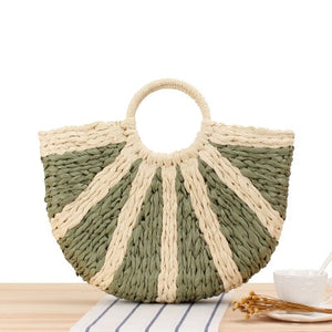 2020 Round Straw Bags Women Summer Rattan Bag Handmade Woven Beach Cross Body Bag Circle Bohemia Handbag Bali bolso paja