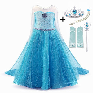 Elsa Dress Kids Dresses For Girls Princess Anna Elsa Costume Kids Cosplay Party Dresses Vestido Fantasia Infantil Girls Clothing