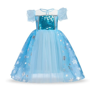 Elsa Dress Kids Dresses For Girls Princess Anna Elsa Costume Kids Cosplay Party Dresses Vestido Fantasia Infantil Girls Clothing