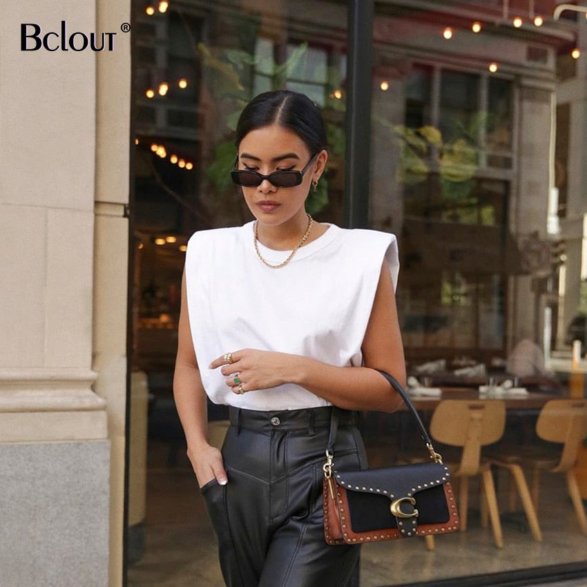 Summer Sleeveless White Loose Top Women O Neck Camis Casual Basic Sport Vest Tops Female Streetwear Fashion Tank Top Autumn 2020