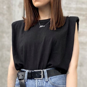 Summer Sleeveless White Loose Top Women O Neck Camis Casual Basic Sport Vest Tops Female Streetwear Fashion Tank Top Autumn 2020