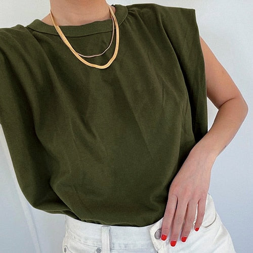 Summer Sleeveless White Loose Top Women O Neck Camis Casual Basic Sport Vest Tops Female Streetwear Fashion Tank Top Autumn 2020