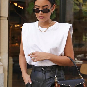 Summer Sleeveless White Loose Top Women O Neck Camis Casual Basic Sport Vest Tops Female Streetwear Fashion Tank Top Autumn 2020
