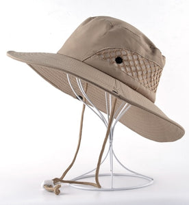 Sun Hat men Bucket Hats women Summer Fishin Cap Wide Brim UV Protection Flap Hat Breathable mesh bone gorras Beach hat men