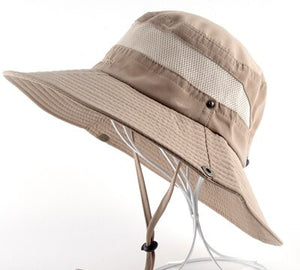 Sun Hat men Bucket Hats women Summer Fishin Cap Wide Brim UV Protection Flap Hat Breathable mesh bone gorras Beach hat men